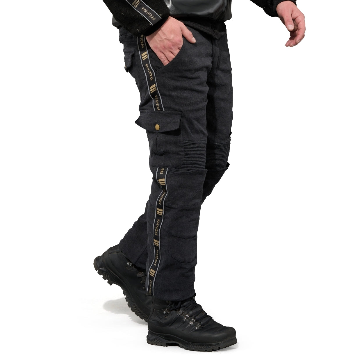 Cargo Jeans Kevlar Skinny  "Venom Schwarz"